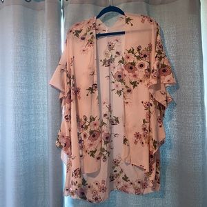 Floral Flutter Sleeve Kimono